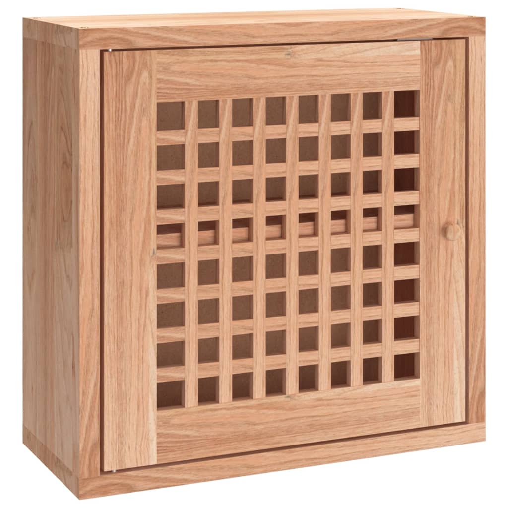 Vægskab 42x18x42 Cm Massivt Træ Valnød - Billede 2