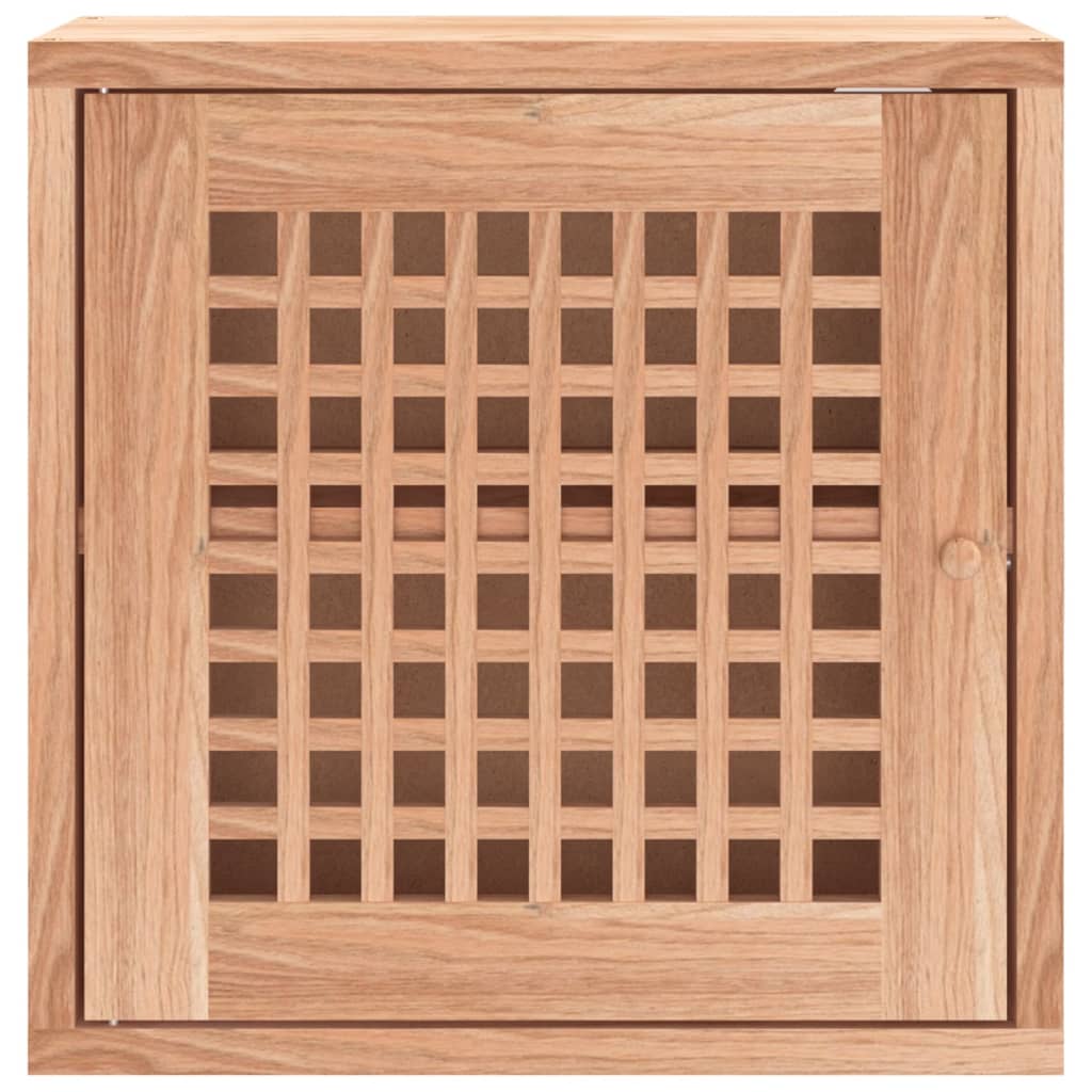 Vægskab 42x18x42 Cm Massivt Træ Valnød - Billede 4