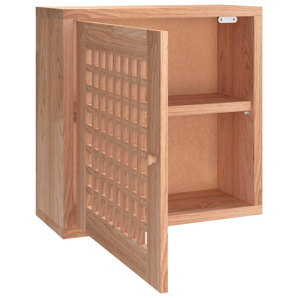 Vægskab 42x18x42 Cm Massivt Træ Valnød - Billede 5