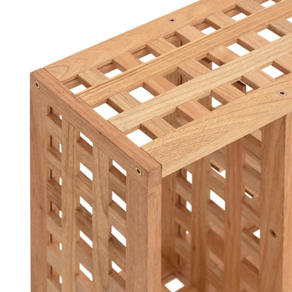 Væghylde 49x15x49 Cm Massivt Træ Valnød - Billede 5