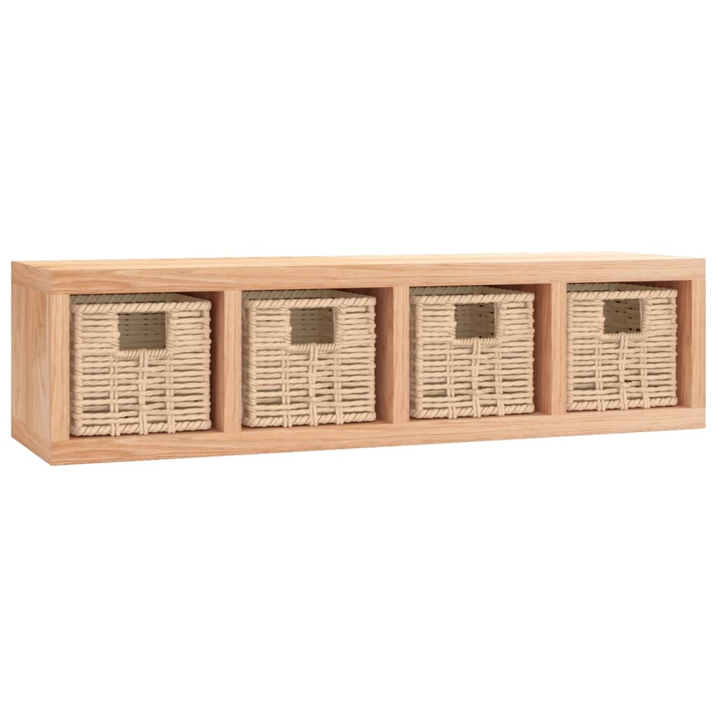 Væghylde Med Kurve 62x18x16 Cm Massivt Valnøddetræ - Billede 2