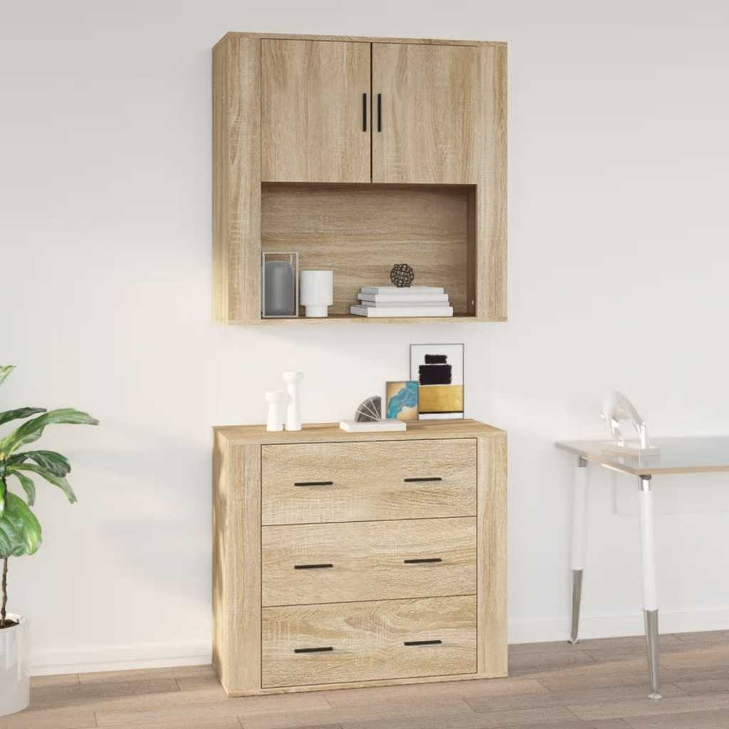 Vægskab 80x33x80 Cm Konstrueret Træ - Variant 816587