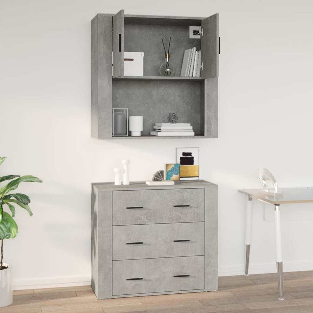Vægskab 80x33x80 Cm Konstrueret Træ - Billede 9