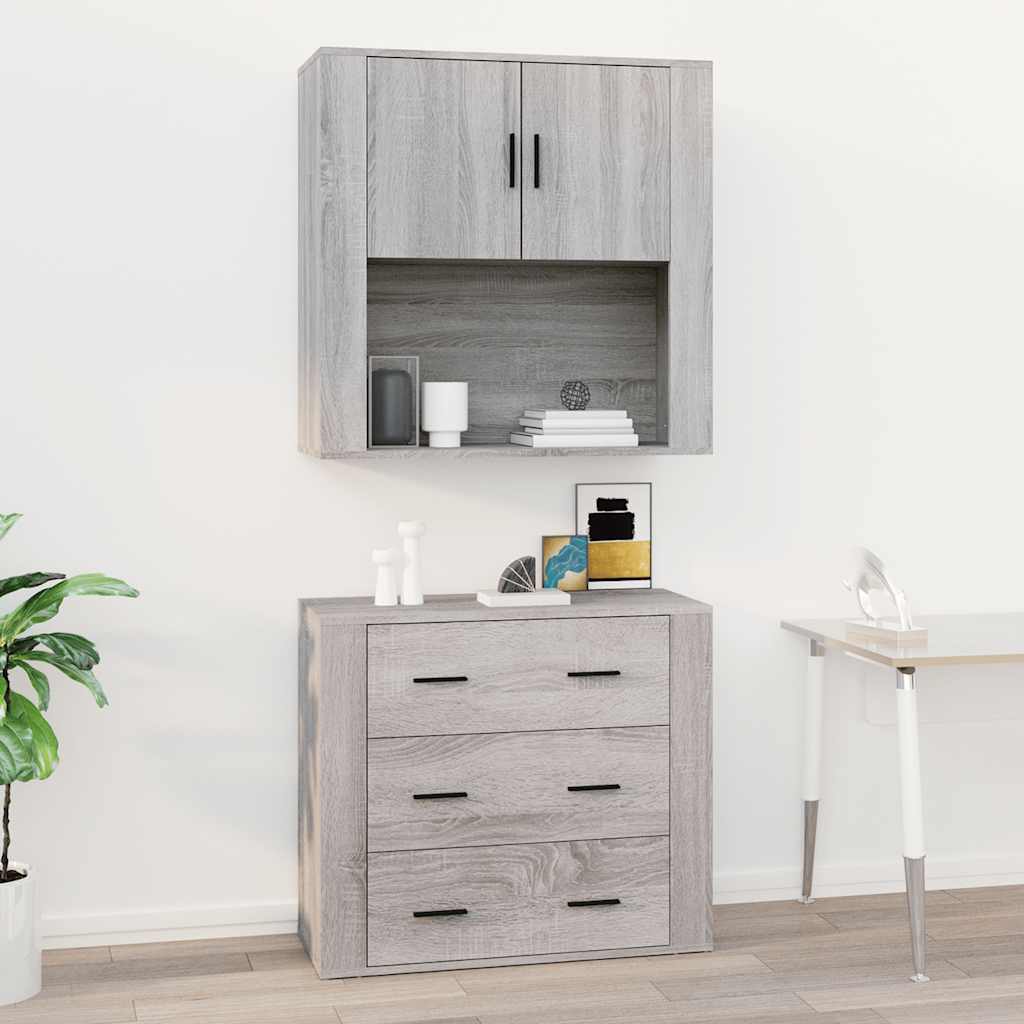 Vægskab 80x33x80 Cm Konstrueret Træ - Variant 816590