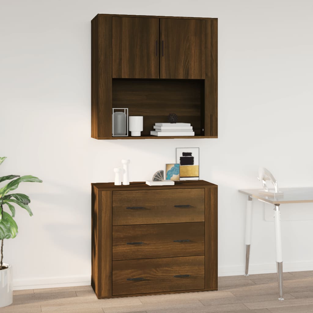 Vægskab 80x33x80 Cm Konstrueret Træ - Variant 816591