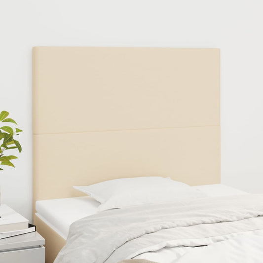 Sengegavle 2 Stk. 80X5X78/88 Cm Stof Farvet Creme