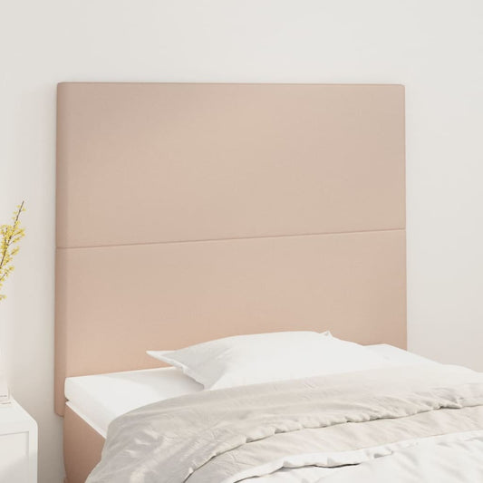 Sengegavle 2 Stk. 80X5X78/88 Cm Kunstlæder Farvet Cappuccino