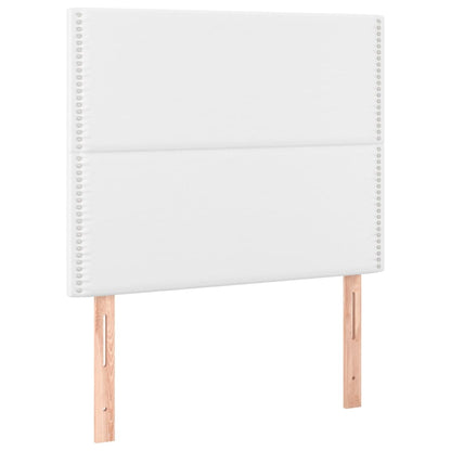 Sengegavle 2 Stk. 80X5X78/88 Cm Kunstlæder Hvid