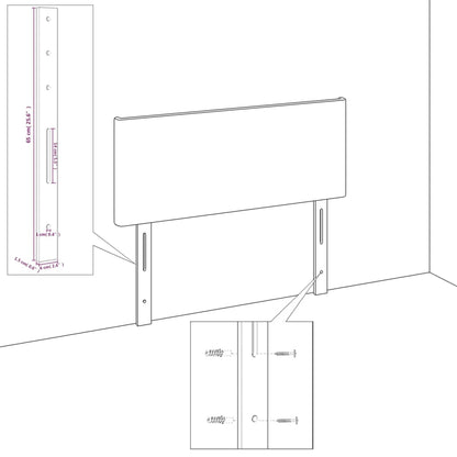 Sengegavle 2 Stk. 80X5X78/88 Cm Kunstlæder Hvid