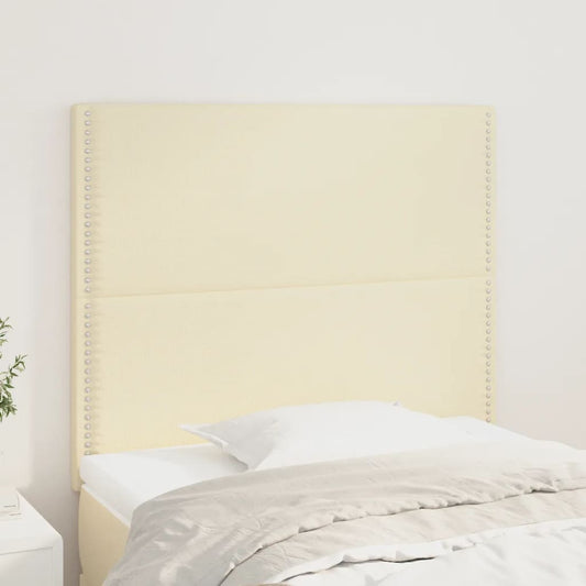 Sengegavle 2 Stk. 80X5X78/88 Cm Kunstlæder Farvet Creme