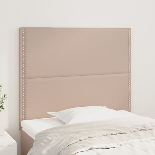 Sengegavle 2 Stk. 80X5X78/88 Cm Kunstlæder Farvet Cappuccino