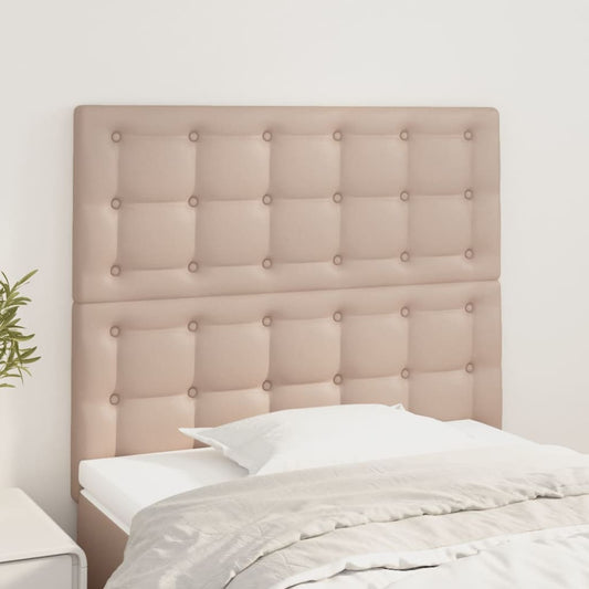 Sengegavle 2 Stk. 80X5X78/88 Cm Kunstlæder Farvet Cappuccino