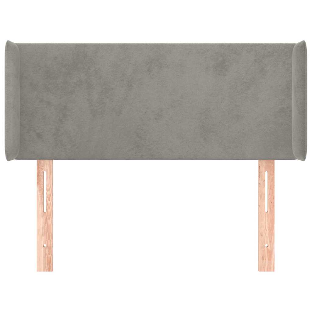 Sengegavl Med Kanter Fløjl - Billede 3