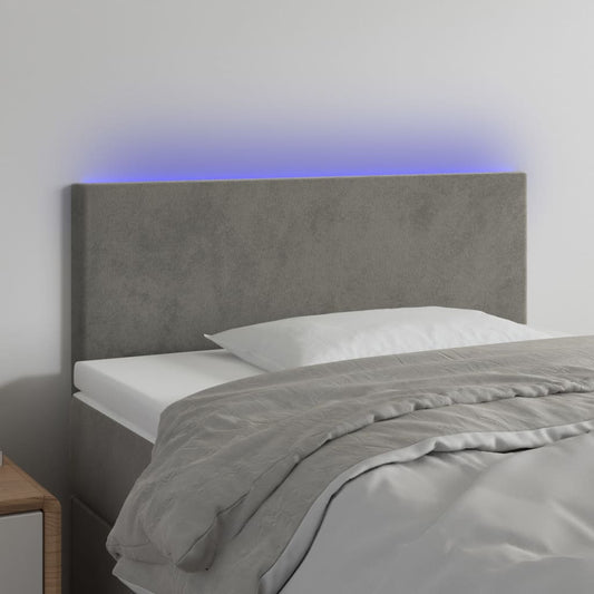 Sengegavl Med Led-Lys Velour