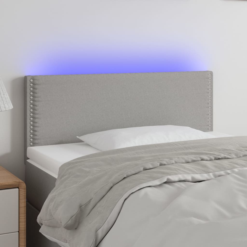 Sengegavl Med LED-lys Stof - Variant 3121462