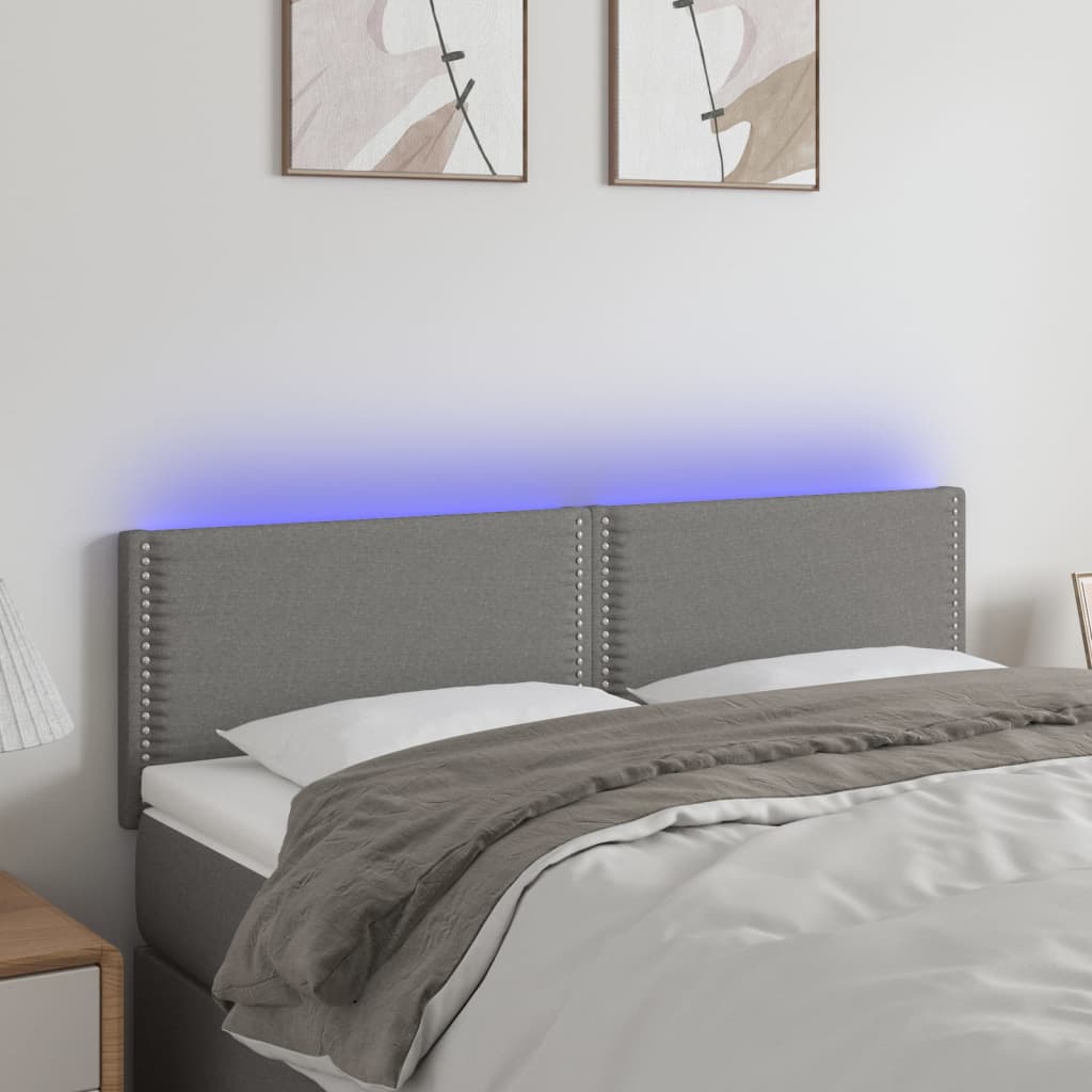 Sengegavl Med LED-lys Stof - Variant 3121471