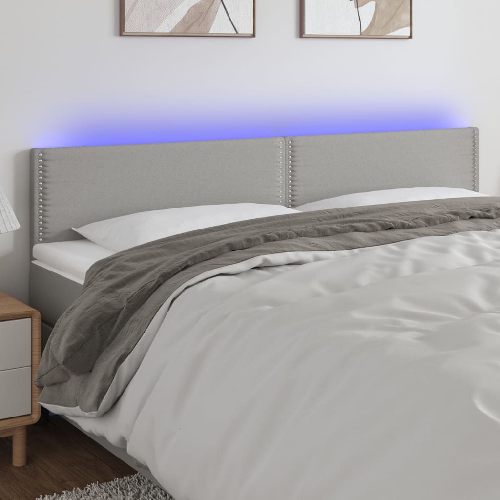 Sengegavl Med LED-lys Stof - Variant 3121486
