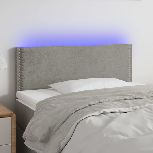 Sengegavl Med Led-Lys Velour