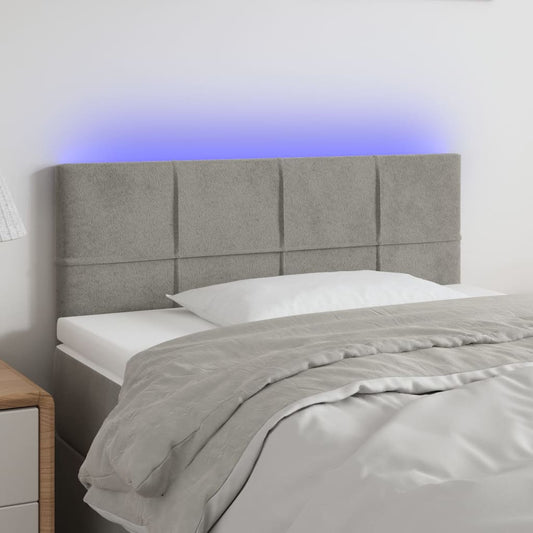 Sengegavl Med Led-Lys Velour