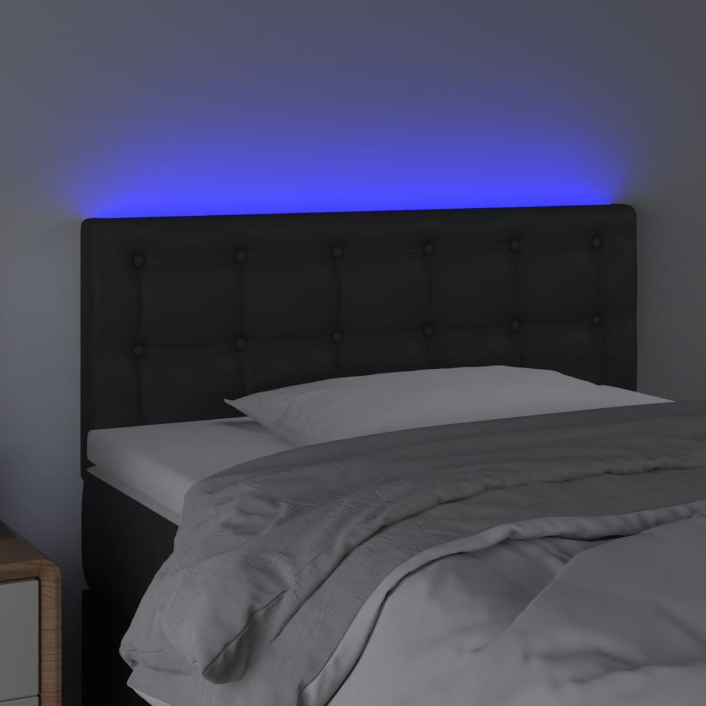 Sengegavl Med Led-Lys Kunstlæder