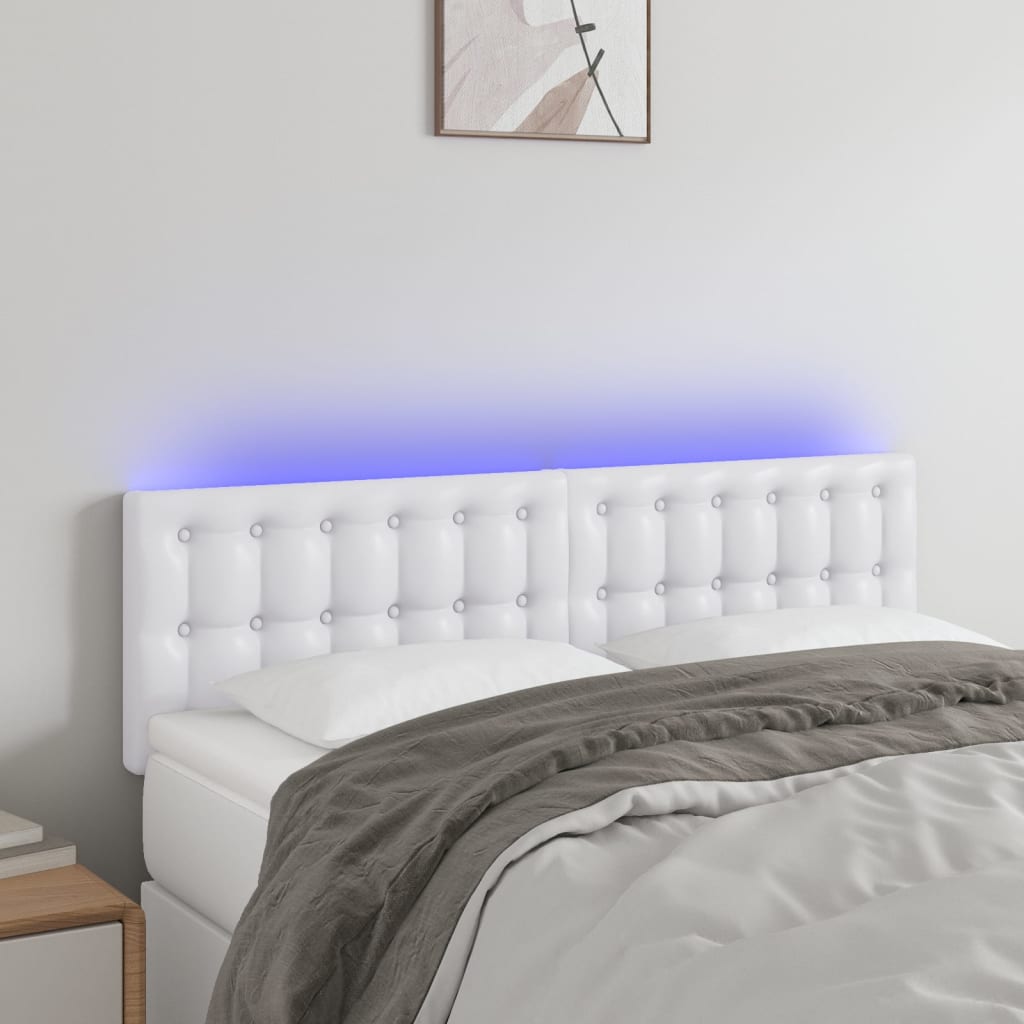 Sengegavl Med Led-Lys Kunstlæder