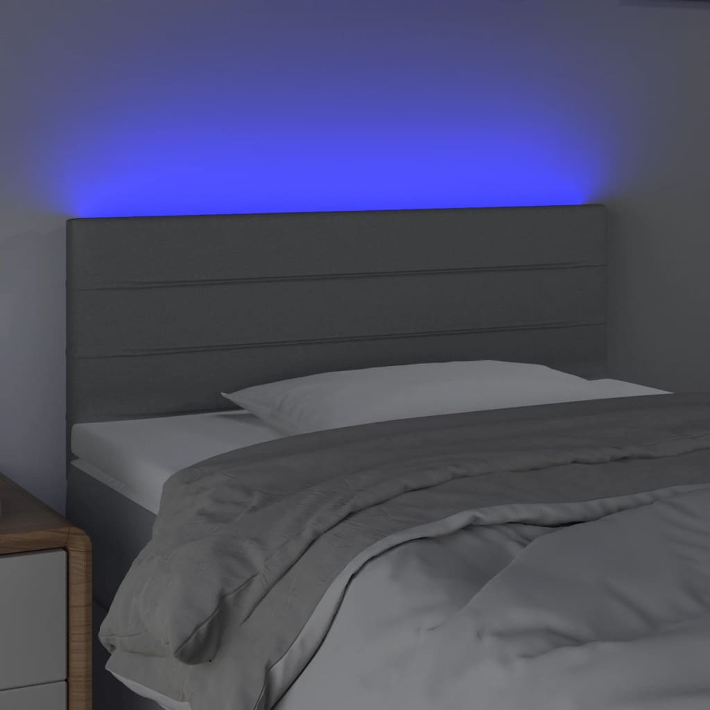 Sengegavl Med Led-Lys Stof