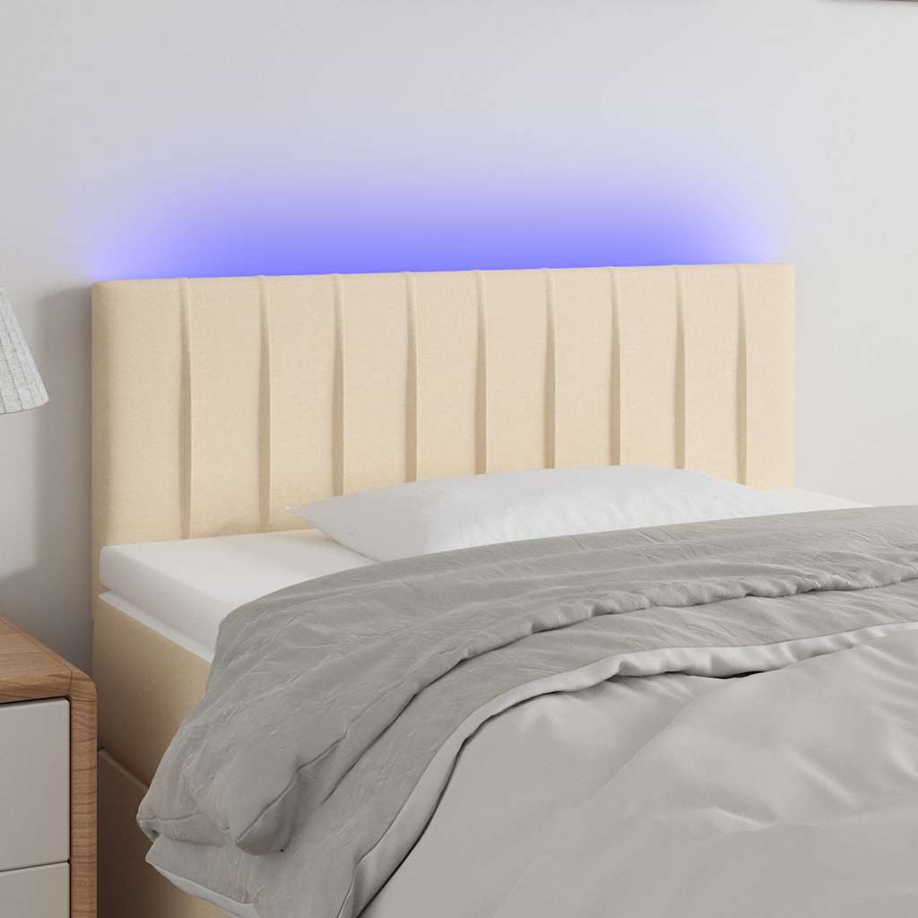 Sengegavl Med LED-lys Stof - Variant 3121829