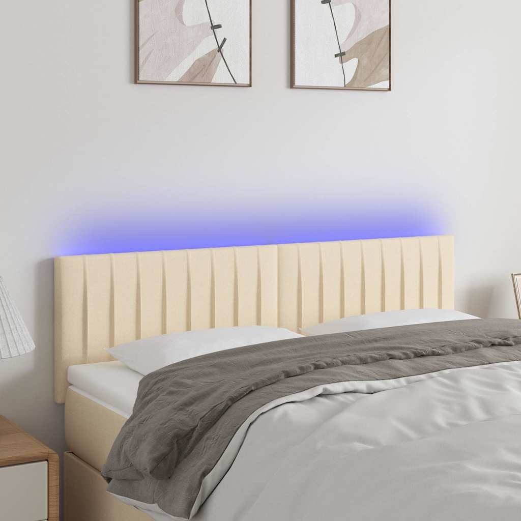 Sengegavl Med LED-lys Stof - Variant 3121853