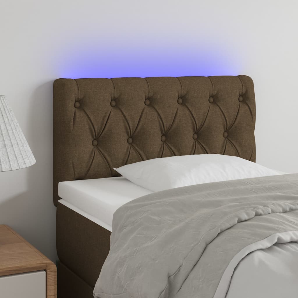 Sengegavl Med LED-lys Stof - Variant 3121925