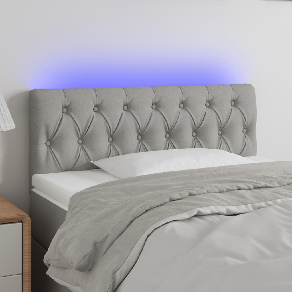 Sengegavl Med LED-lys Stof - Variant 3121930