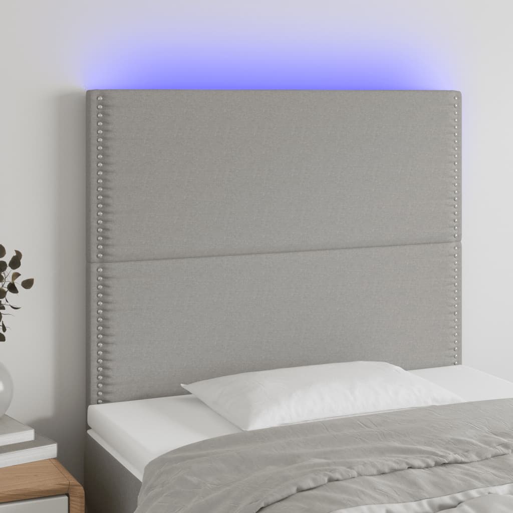 Sengegavl Med LED-lys Stof - Variant 3122266