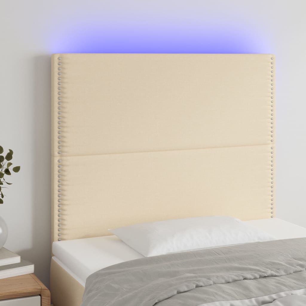 Sengegavl Med LED-lys Stof - Variant 3122271