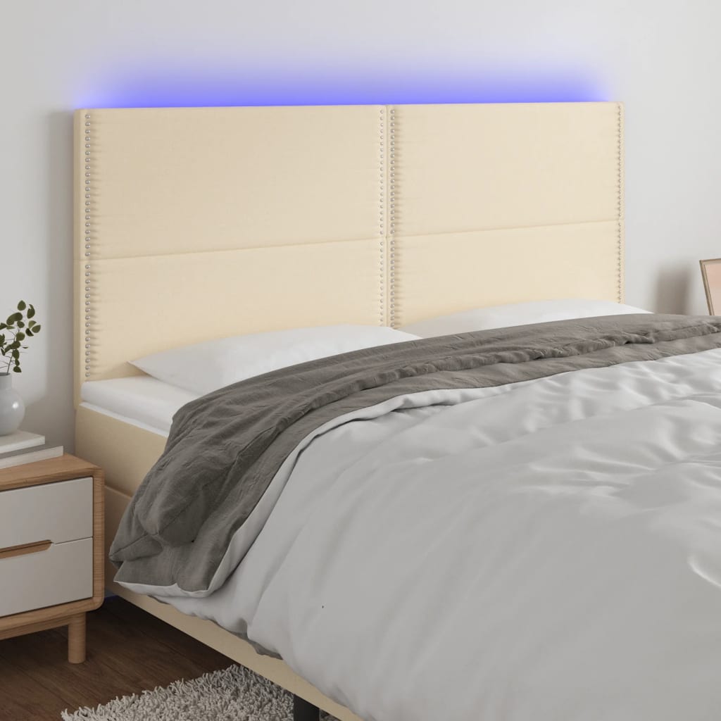 Sengegavl Med LED-lys Stof - Variant 3122303