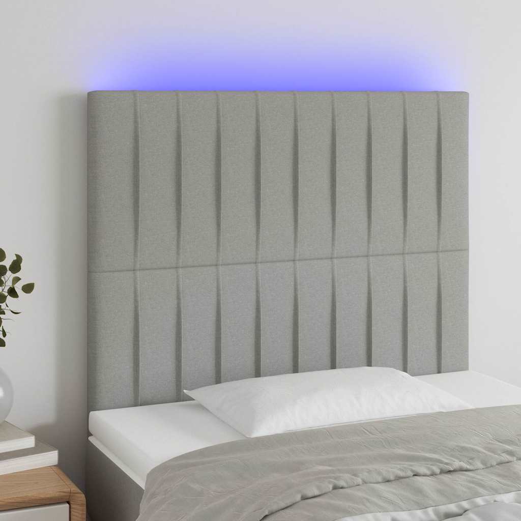Sengegavl Med LED-lys Stof - Variant 3122652