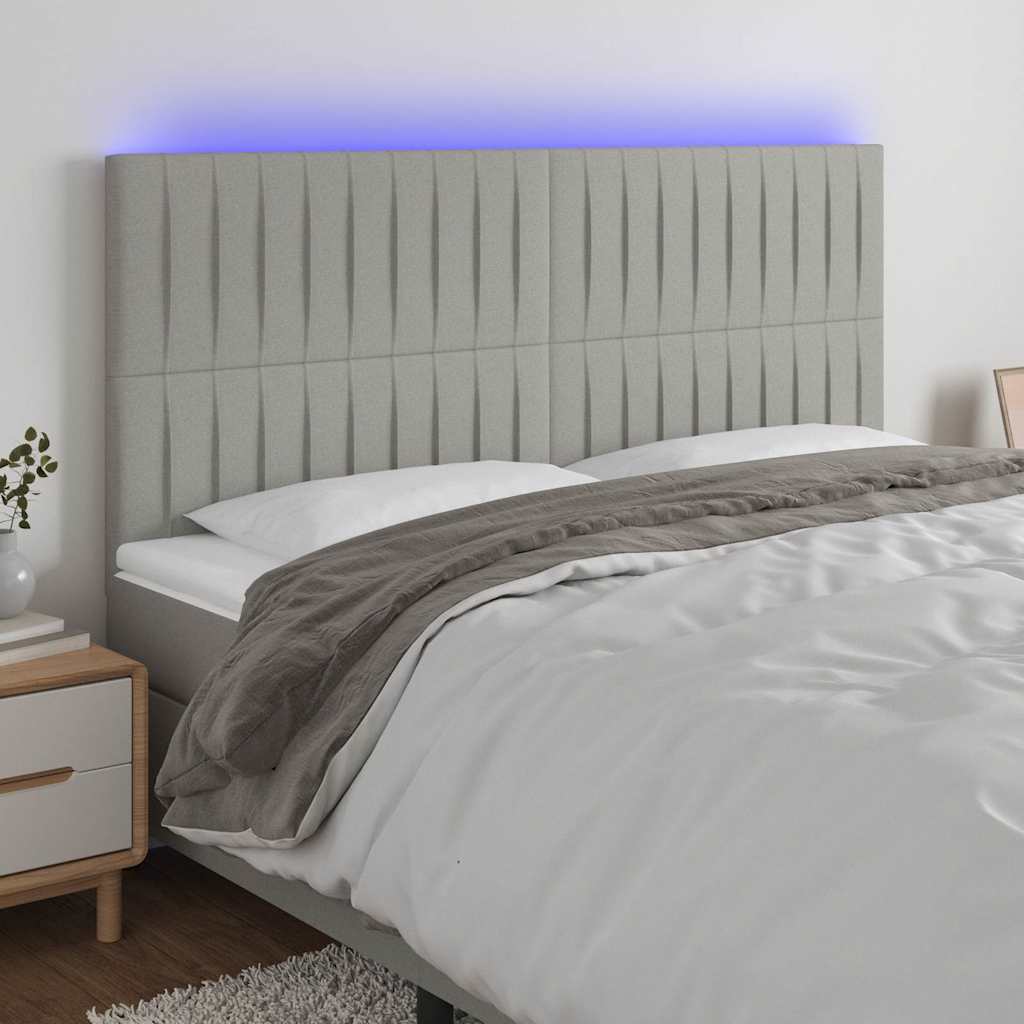 Sengegavl Med LED-lys Stof - Variant 3122676