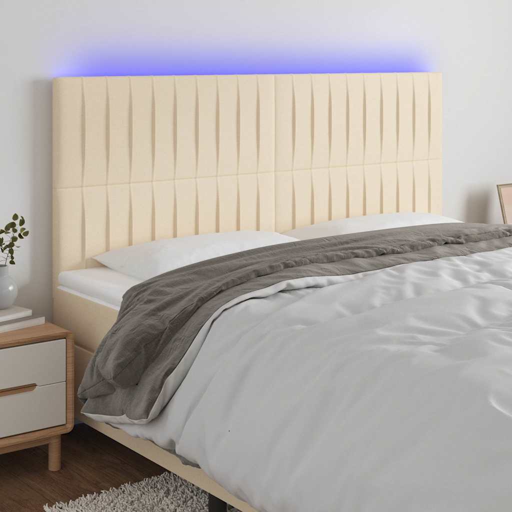 Sengegavl Med LED-lys Stof - Variant 3122689