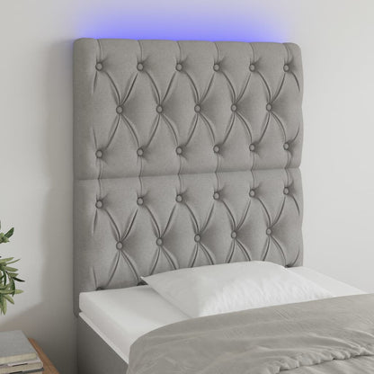 Sengegavl Med LED-lys Stof - Variant 3122734