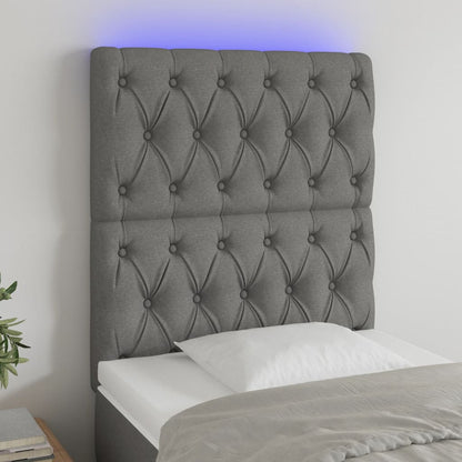 Sengegavl Med LED-lys Stof - Variant 3122735