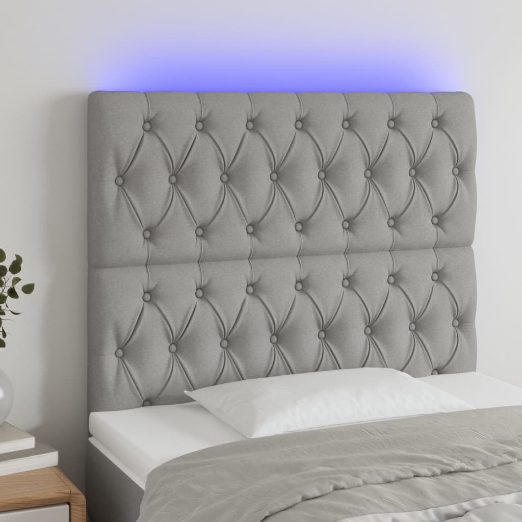 Sengegavl Med LED-lys Stof - Variant 3122750
