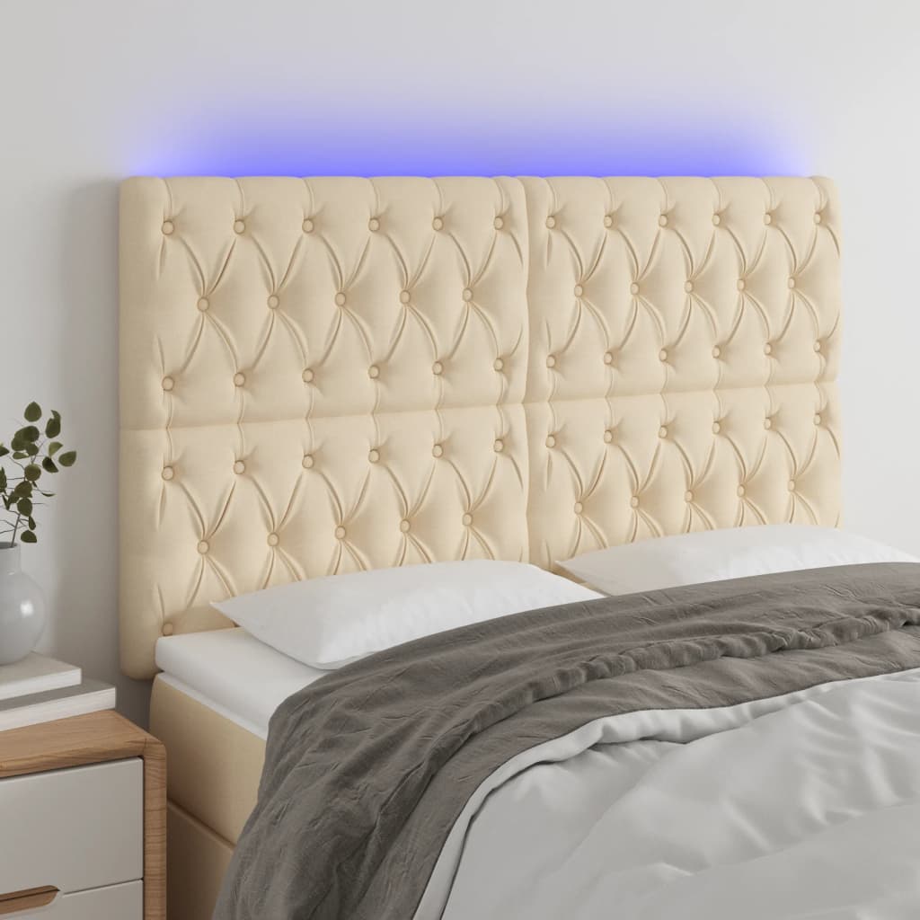 Sengegavl Med LED-lys Stof - Variant 3122763