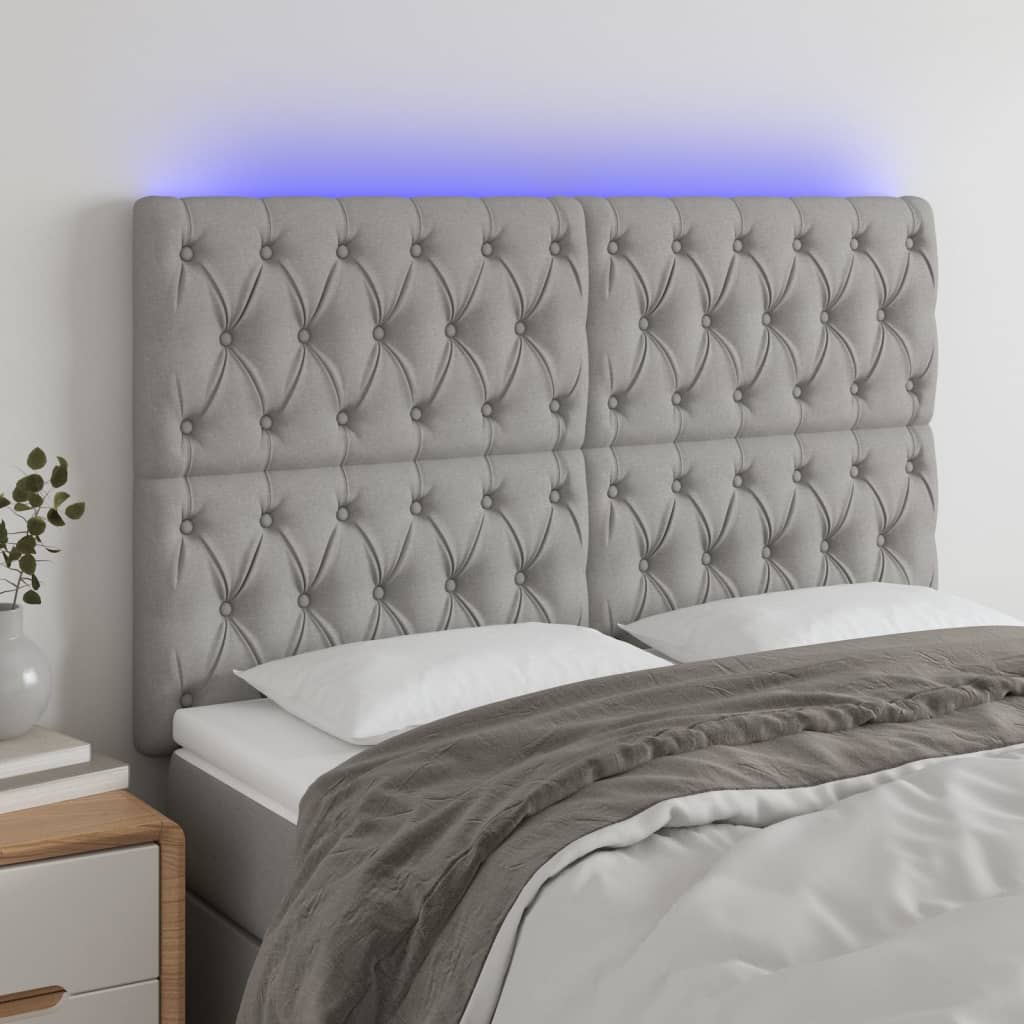 Sengegavl Med LED-lys Stof - Variant 3122766