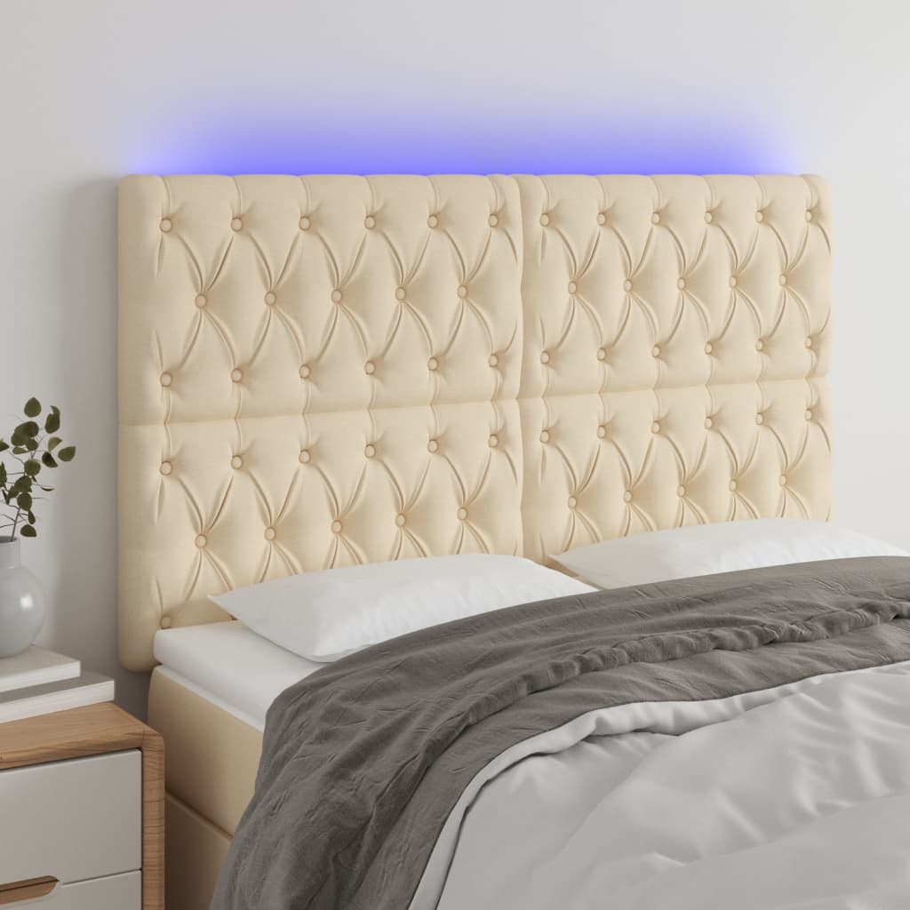 Sengegavl Med LED-lys Stof - Variant 3122771