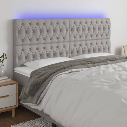 Sengegavl Med LED-lys Stof - Variant 3122774