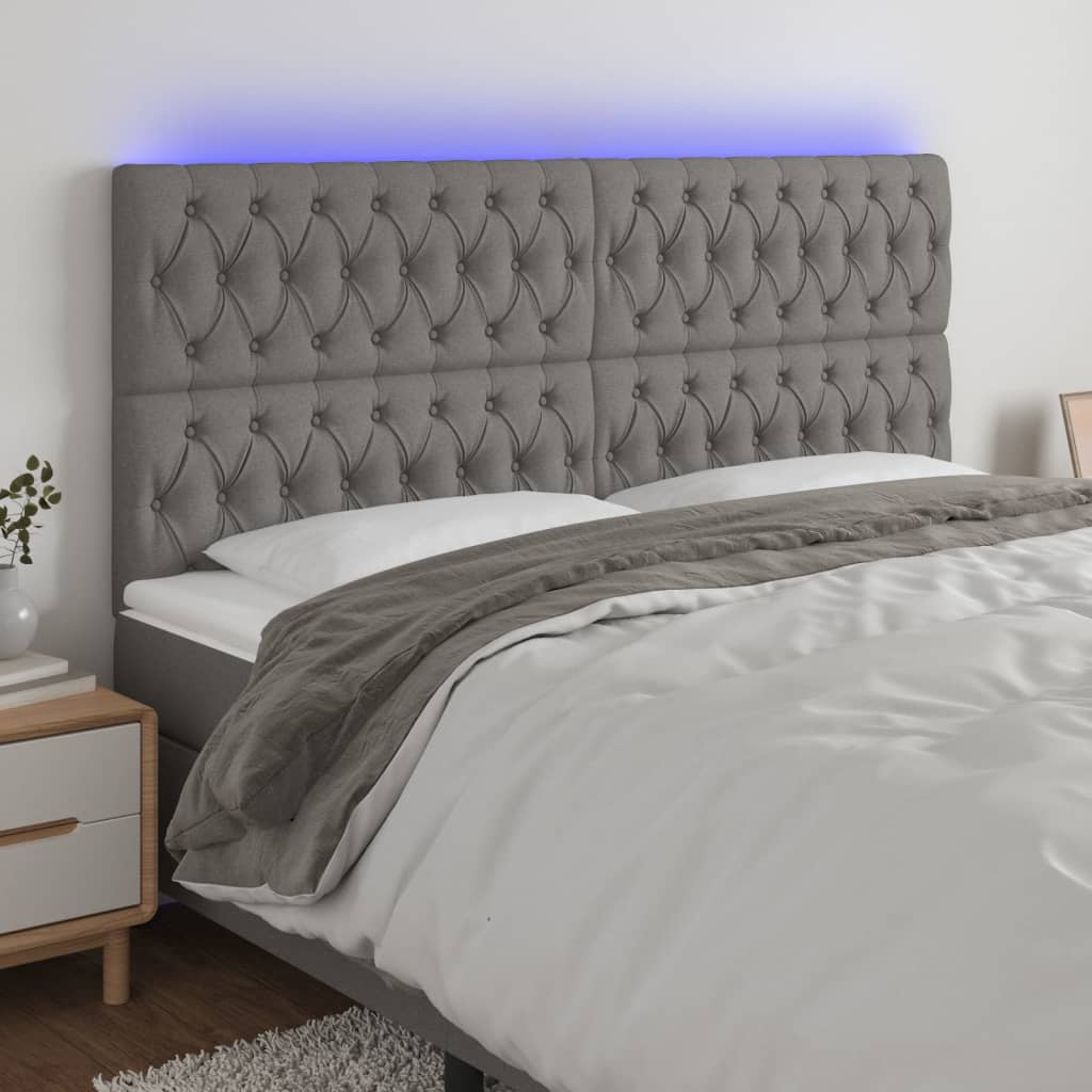 Sengegavl Med LED-lys Stof - Variant 3122775