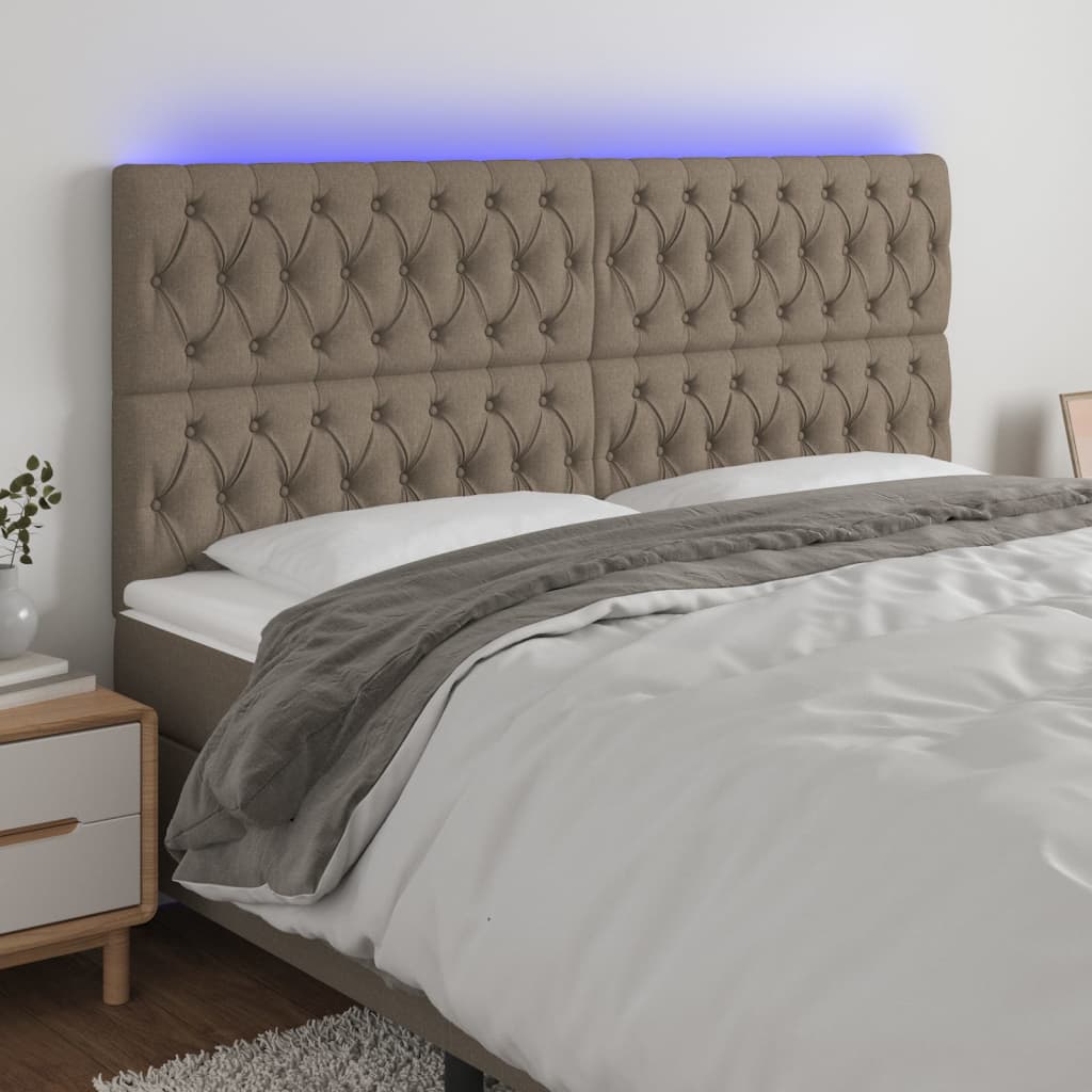 Sengegavl Med LED-lys Stof - Variant 3122778