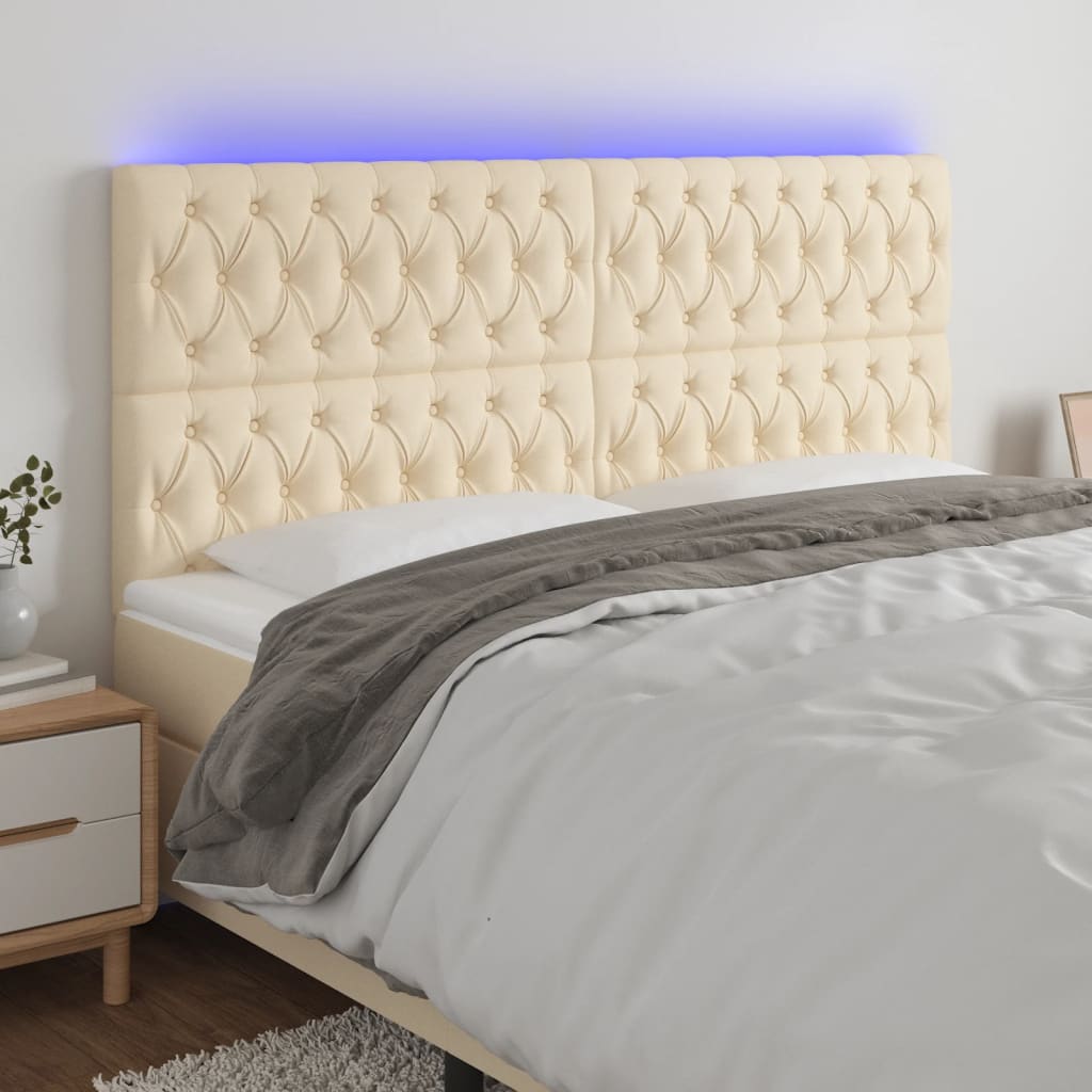 Sengegavl Med LED-lys Stof - Variant 3122779