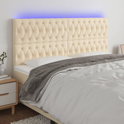 Sengegavl Med LED-lys Stof - Variant 3122787