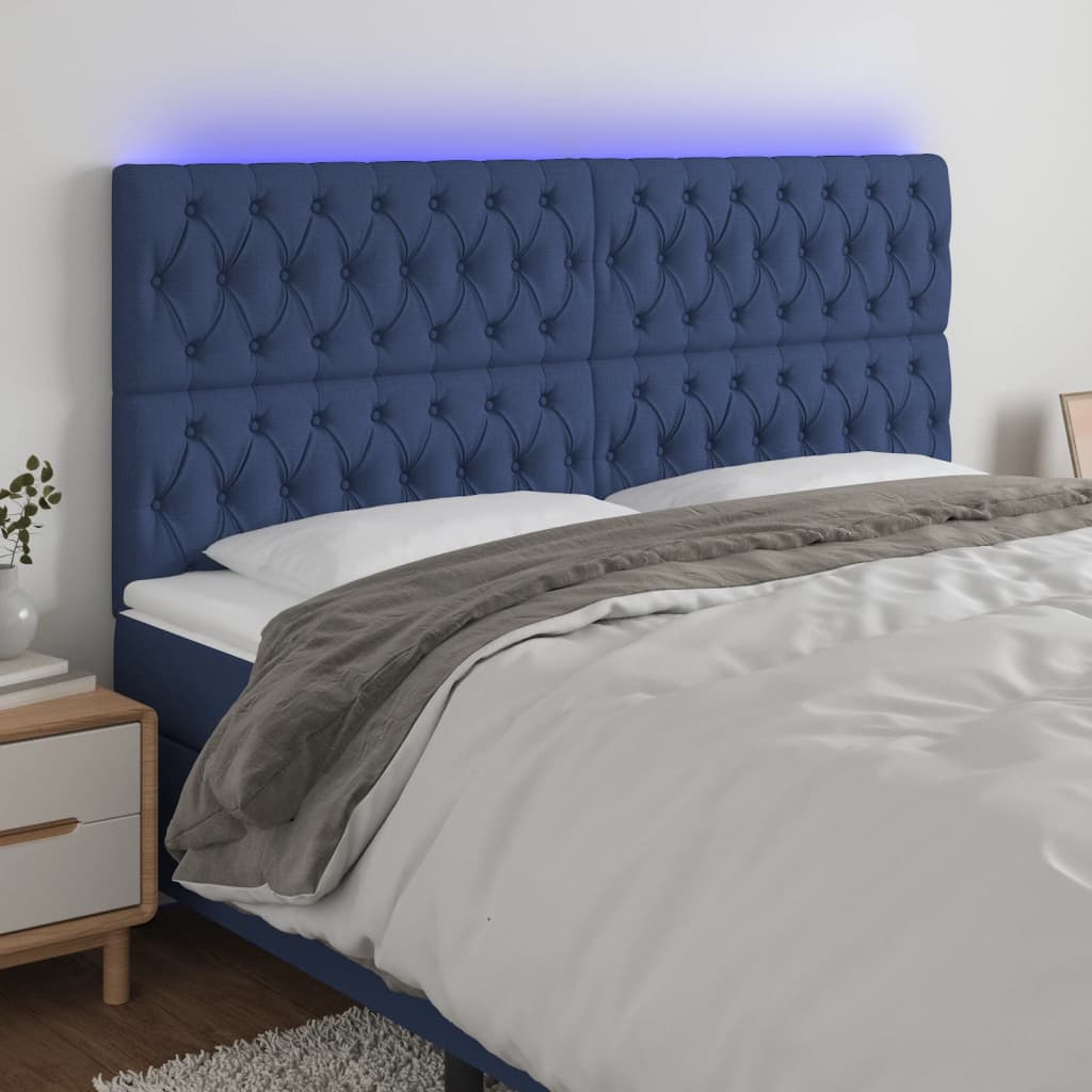 Sengegavl Med LED-lys Stof - Variant 3122788