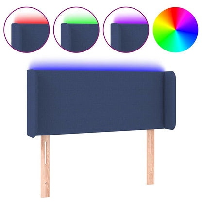 Sengegavl Med LED-lys Stof - Billede 2