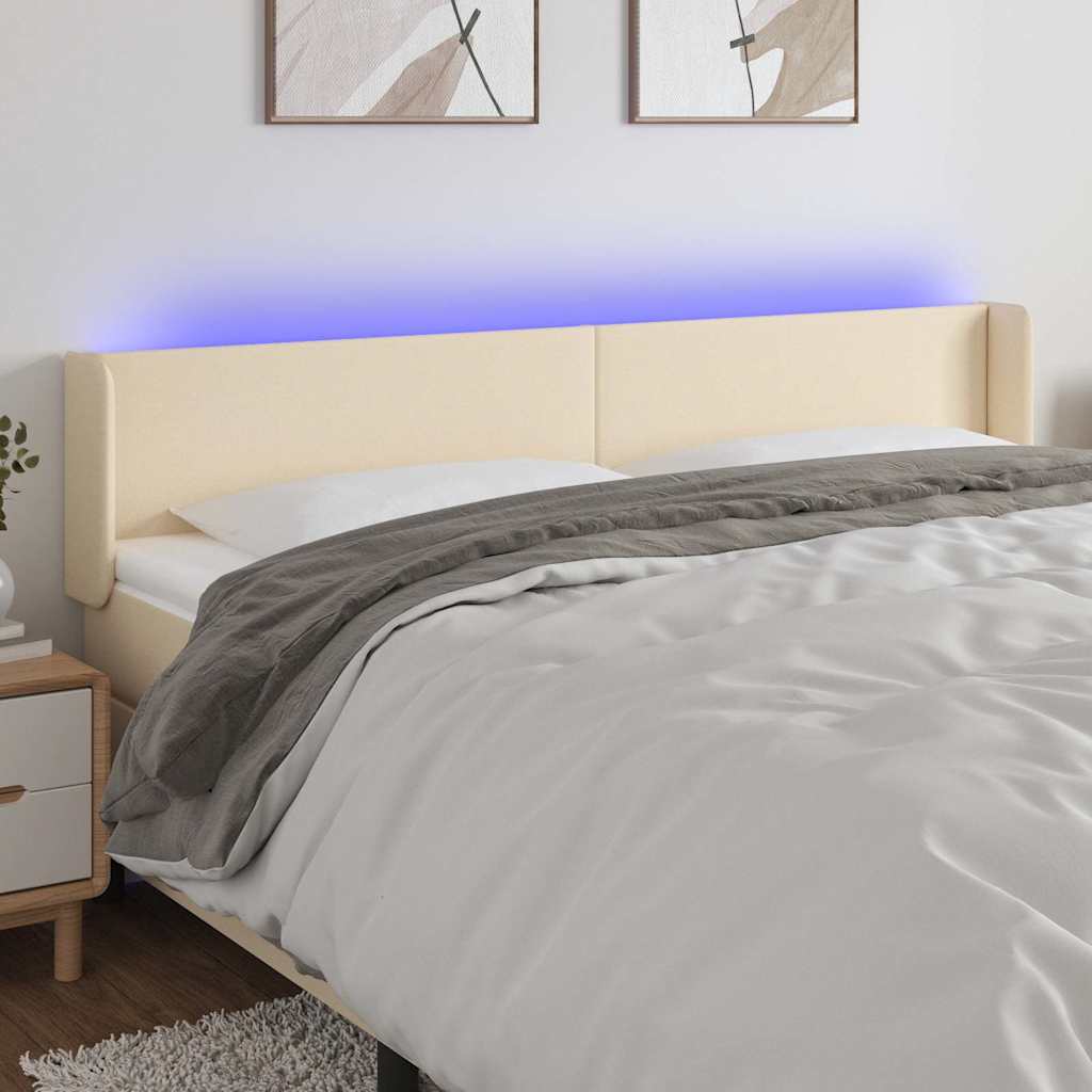 Sengegavl Med LED-lys Stof - Variant 3122967